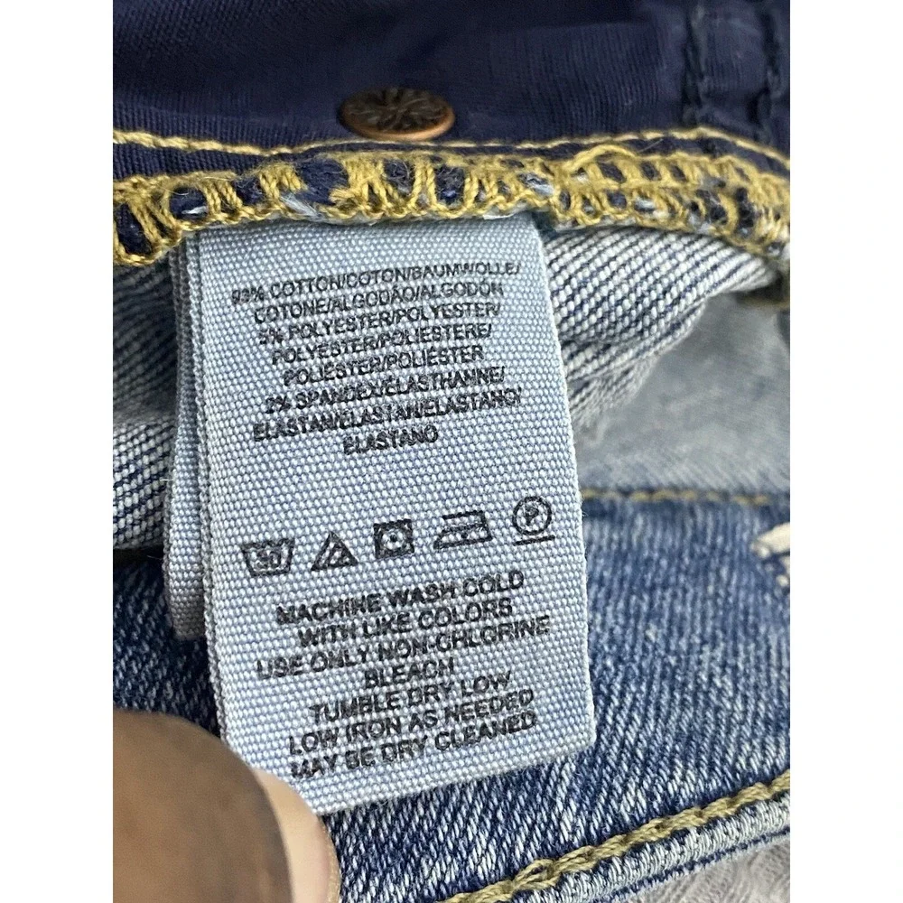 We The Free Womens Straight Leg Blue Denim 5‎ Pockets Size 27